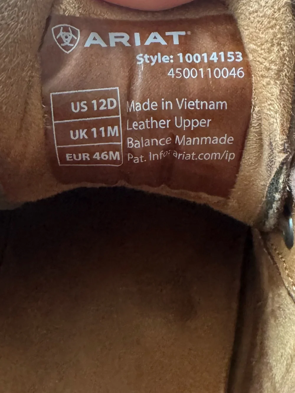 Ariat Brown Leather Boots, Size 12D